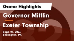 Governor Mifflin   vs Exeter Township  Game Highlights - Sept. 27, 2023