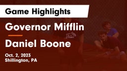 Governor Mifflin   vs Daniel Boone  Game Highlights - Oct. 2, 2023