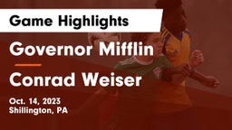 Governor Mifflin   vs Conrad Weiser  Game Highlights - Oct. 14, 2023