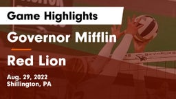 Governor Mifflin  vs Red Lion  Game Highlights - Aug. 29, 2022