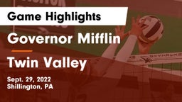 Governor Mifflin  vs Twin Valley  Game Highlights - Sept. 29, 2022