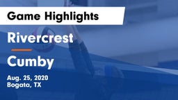 Rivercrest  vs Cumby Game Highlights - Aug. 25, 2020