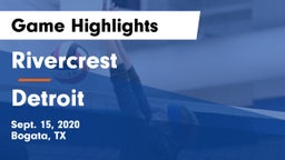 Rivercrest  vs Detroit  Game Highlights - Sept. 15, 2020