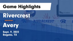 Rivercrest  vs Avery  Game Highlights - Sept. 9, 2022