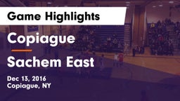 Copiague  vs Sachem East  Game Highlights - Dec 13, 2016