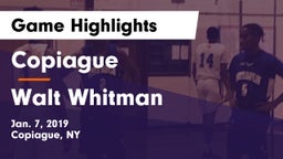 Copiague  vs Walt Whitman  Game Highlights - Jan. 7, 2019