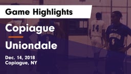 Copiague  vs Uniondale  Game Highlights - Dec. 14, 2018