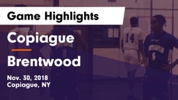 Copiague  vs Brentwood  Game Highlights - Nov. 30, 2018