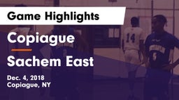 Copiague  vs Sachem East  Game Highlights - Dec. 4, 2018