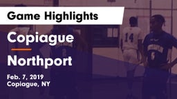 Copiague  vs Northport  Game Highlights - Feb. 7, 2019