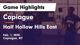 Copiague  vs Half Hollow Hills East Game Highlights - Feb. 1, 2020