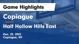 Copiague  vs Half Hollow Hills East  Game Highlights - Dec. 22, 2023