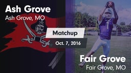 Matchup: Ash Grove High vs. Fair Grove  2016