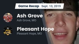 Recap: Ash Grove  vs. Pleasant Hope  2019