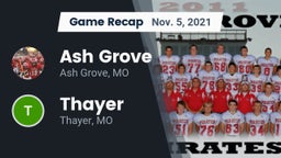Recap: Ash Grove  vs. Thayer  2021