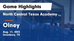 North Central Texas Academy vs Olney  Game Highlights - Aug. 11, 2023