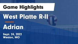 West Platte R-II  vs Adrian  Game Highlights - Sept. 24, 2022