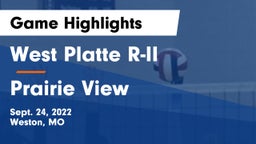 West Platte R-II  vs Prairie View  Game Highlights - Sept. 24, 2022