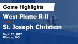 West Platte R-II  vs St. Joseph Christian Game Highlights - Sept. 27, 2022