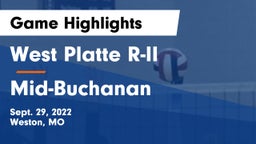 West Platte R-II  vs Mid-Buchanan  Game Highlights - Sept. 29, 2022