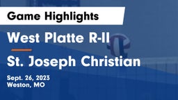 West Platte R-II  vs St. Joseph Christian Game Highlights - Sept. 26, 2023