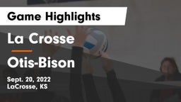 La Crosse  vs Otis-Bison  Game Highlights - Sept. 20, 2022