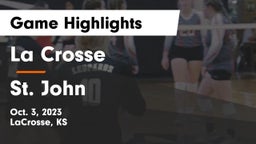 La Crosse  vs St. John  Game Highlights - Oct. 3, 2023