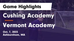 Cushing Academy  vs Vermont Academy Game Highlights - Oct. 7, 2023