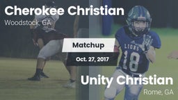 Matchup: Cherokee Christian H vs. Unity Christian  2017