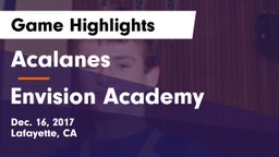 Acalanes  vs Envision Academy Game Highlights - Dec. 16, 2017