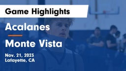 Acalanes  vs Monte Vista  Game Highlights - Nov. 21, 2023