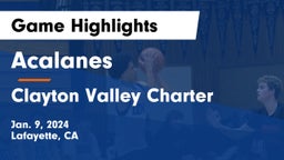 Acalanes  vs Clayton Valley Charter  Game Highlights - Jan. 9, 2024