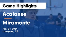 Acalanes  vs Miramonte  Game Highlights - Jan. 24, 2024
