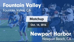 Matchup: Fountain Valley vs. Newport Harbor  2016