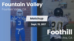 Matchup: Fountain Valley vs. Foothill  2017