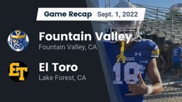 Recap: Fountain Valley  vs. El Toro  2022