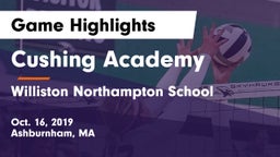 Cushing Academy  vs Williston Northampton School Game Highlights - Oct. 16, 2019