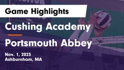 Cushing Academy  vs Portsmouth Abbey  Game Highlights - Nov. 1, 2023