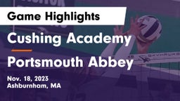Cushing Academy  vs Portsmouth Abbey  Game Highlights - Nov. 18, 2023