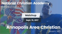 Matchup: National Christian A vs. Annapolis Area Christian  2017