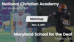 Matchup: National Christian A vs. Maryland School for the Deaf  2017