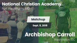 Matchup: National Christian A vs. Archbishop Carroll  2018