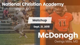 Matchup: National Christian A vs. McDonogh  2018