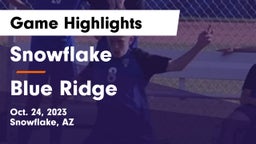 Snowflake  vs Blue Ridge  Game Highlights - Oct. 24, 2023