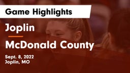 Joplin  vs McDonald County  Game Highlights - Sept. 8, 2022