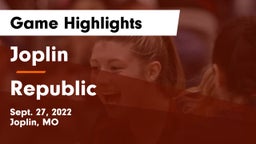 Joplin  vs Republic  Game Highlights - Sept. 27, 2022