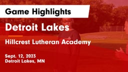Detroit Lakes  vs Hillcrest Lutheran Academy Game Highlights - Sept. 12, 2023