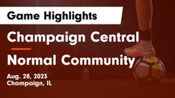 Champaign Central  vs Normal Community  Game Highlights - Aug. 28, 2023
