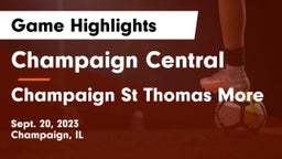 Champaign Central  vs Champaign St Thomas More  Game Highlights - Sept. 20, 2023