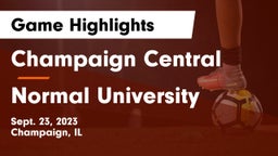 Champaign Central  vs Normal University Game Highlights - Sept. 23, 2023